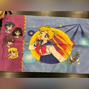 One vintage 1995 Sailor Moon standard twin-size pillowcase